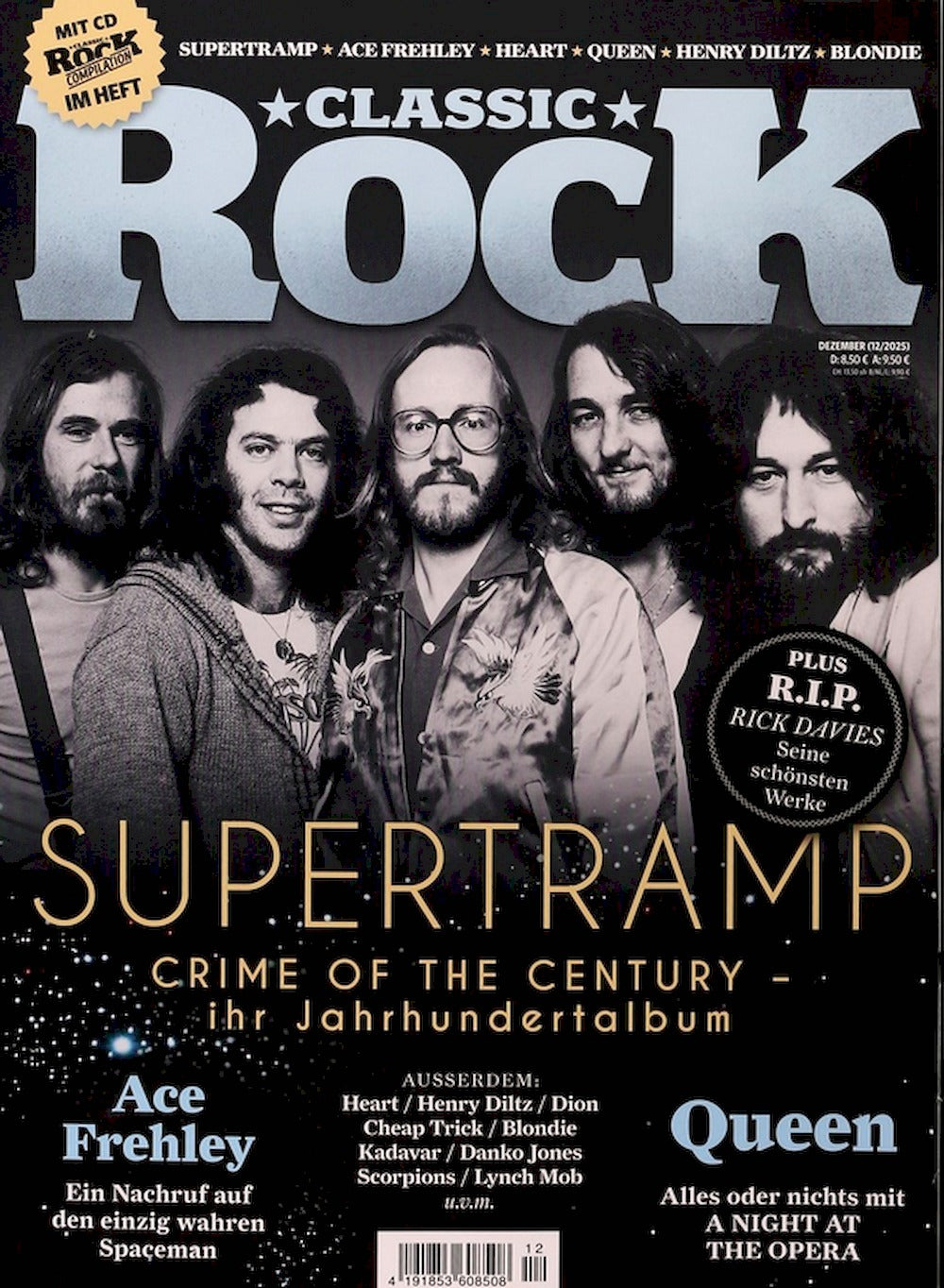 Classic Rock Magazin Deutschland 2025-12 Supertramp Ace Frehley Queen #145