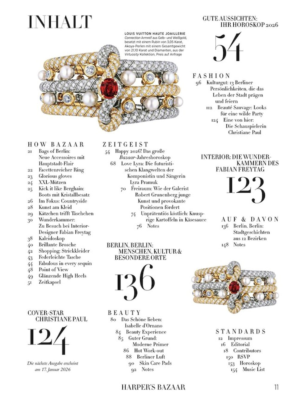 Harpers Bazaar Magazin Deutschland 2026-01 Christiane Paul
