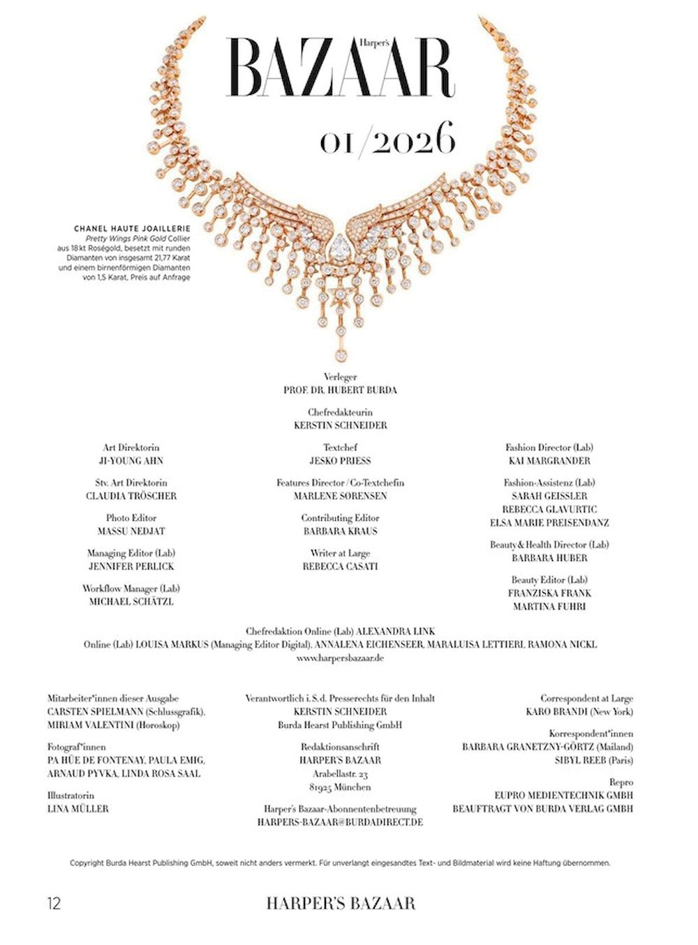 Harpers Bazaar Magazin Deutschland 2026-01 Christiane Paul