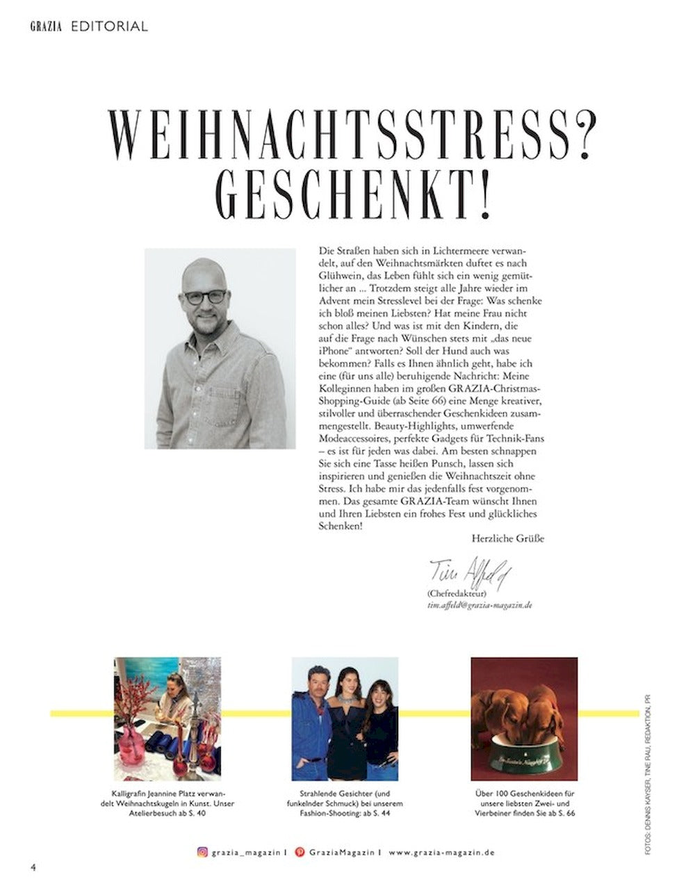 Grazia Magazin Deutschland 2025-26 Sophia Ralfs