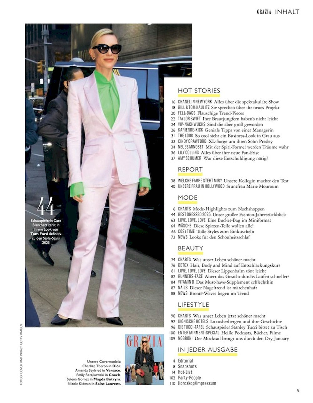 Grazia Magazin Deutschland 2026-01 Charlize Theron