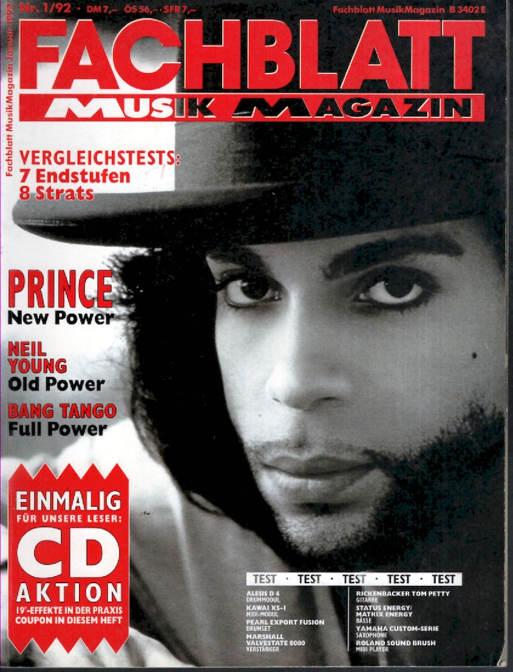 Fachblatt Musiker Magazin Deutschland 1992-01 Prince