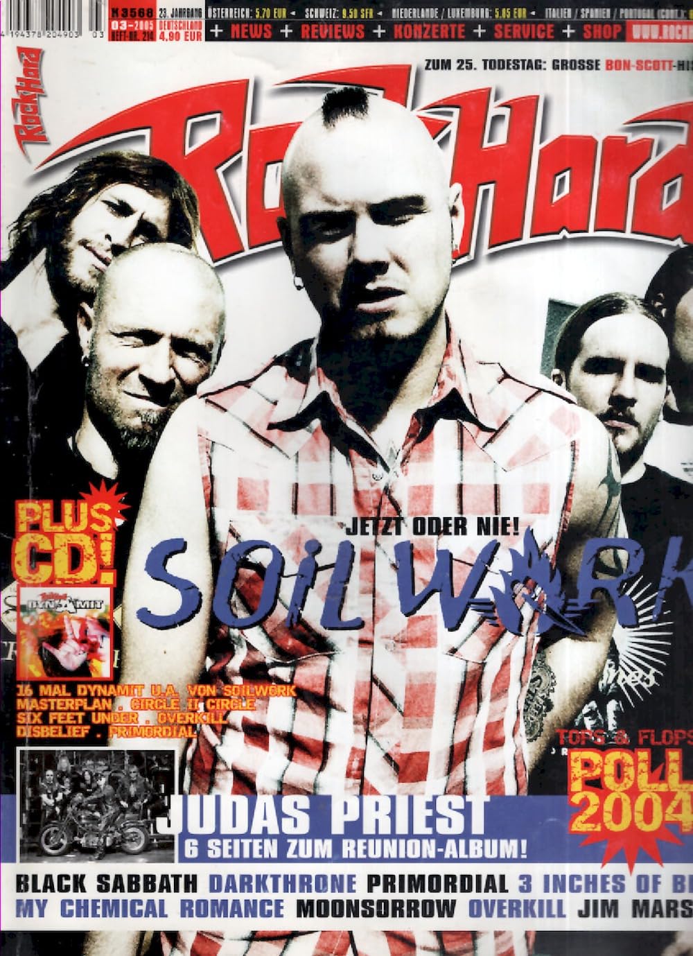 Rock Hard Magasin Tyskland 2018 Soilwork Black Sabbath Judas Priest Originaludgave