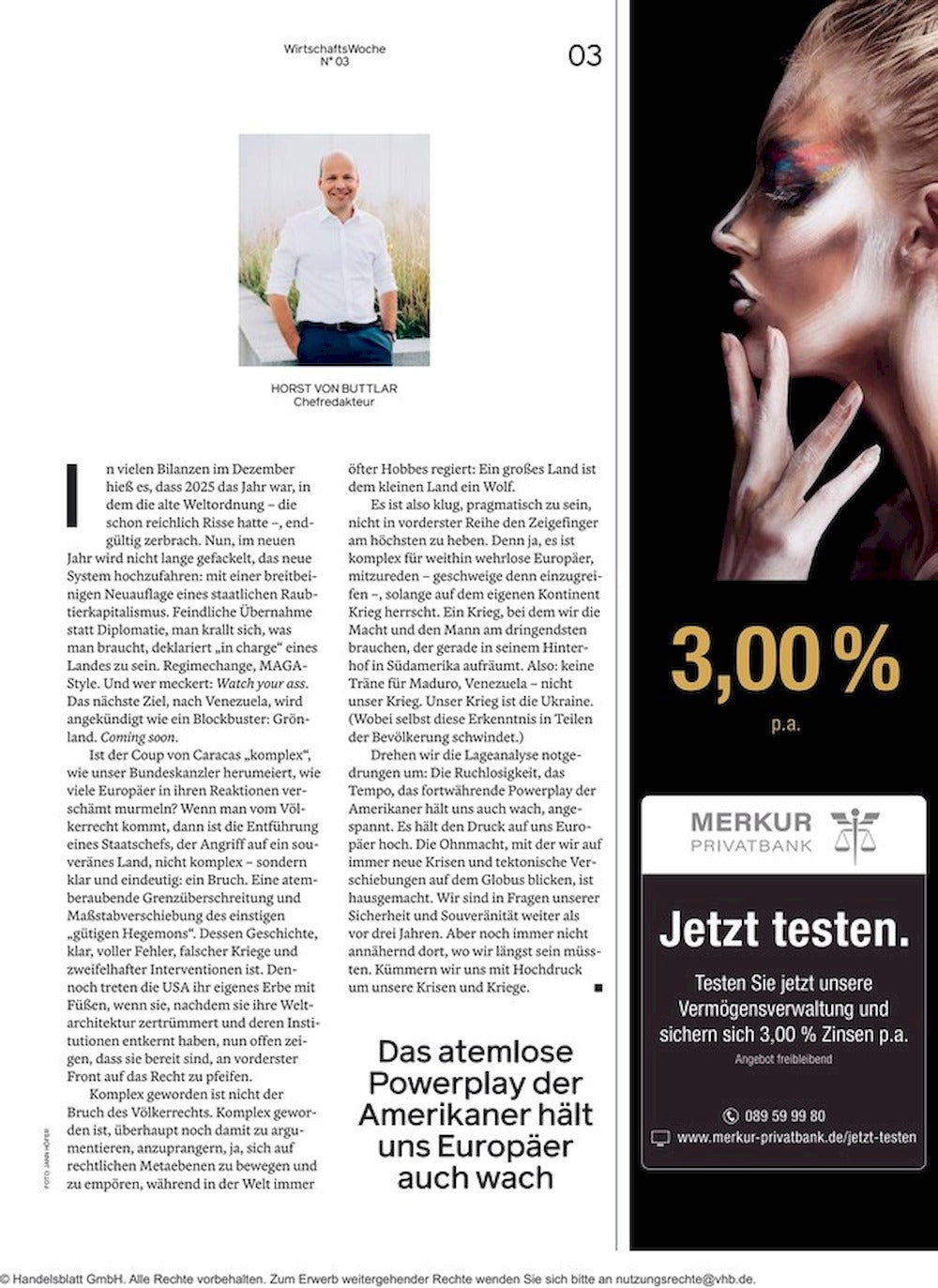 Wirtschaftswoche Magazin Deutschland 2026-03 Donald Trump