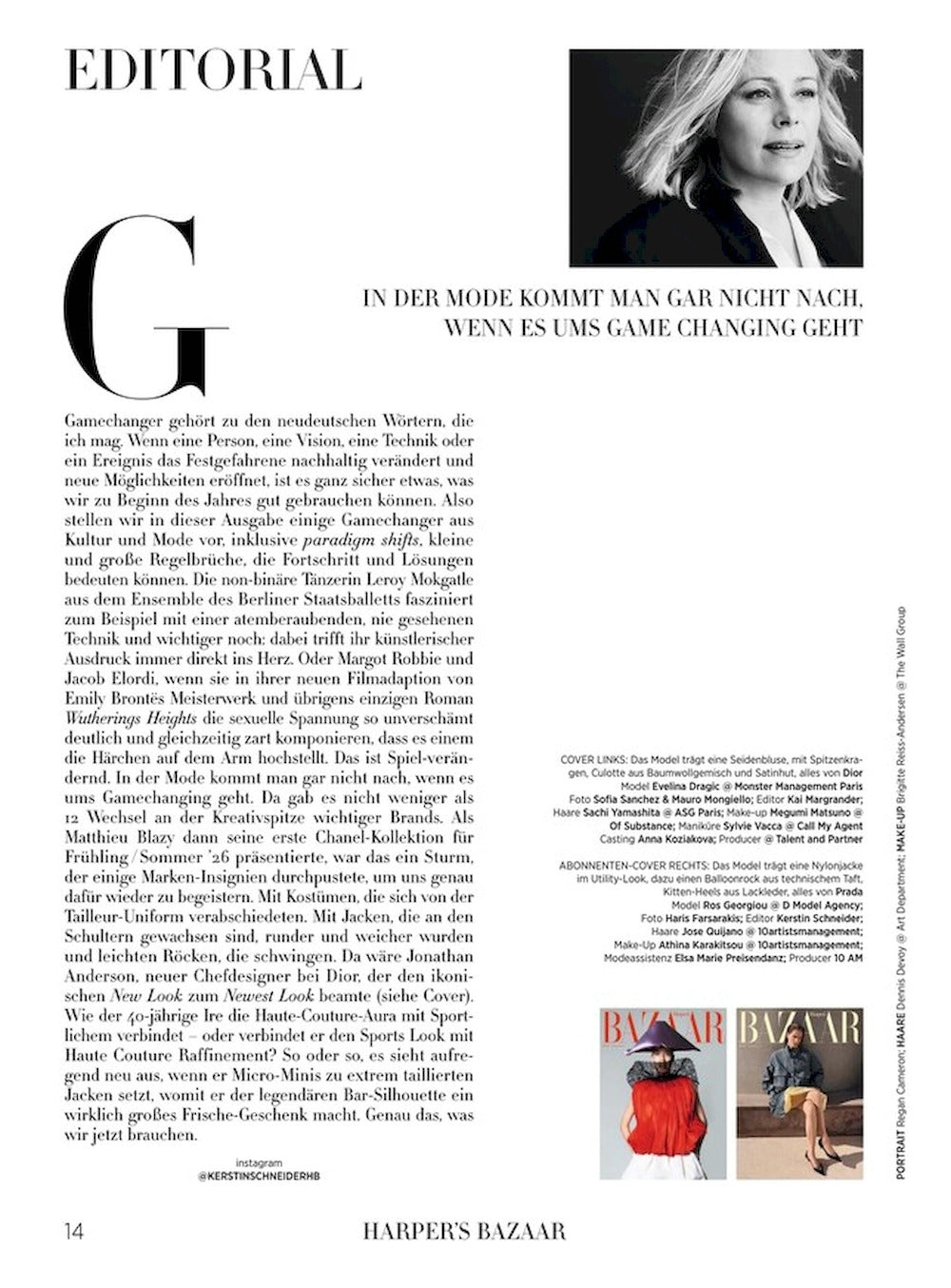 Harpers Bazaar Tijdschrift Duitsland 2026-02 Evelina Dragic