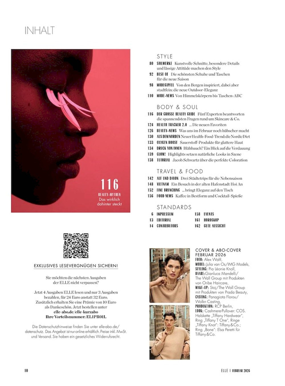 Elle Magazin Deutschland 2026-02 Julia Van Os