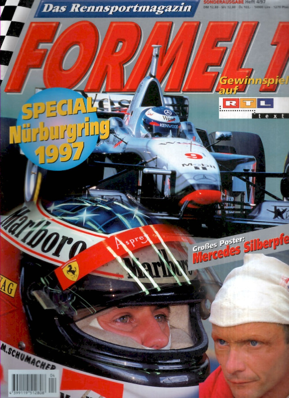 Formel 1 Magazin Deutschland 1997-04 Niki Lauda Michael Schumacher