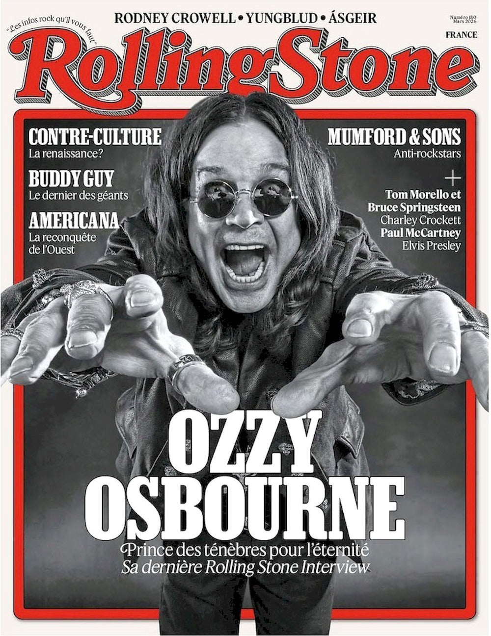 Rolling Stone Magazin Frankreich 2026 #180 Ozzy Osbourne Mumford Sons + Vinyl