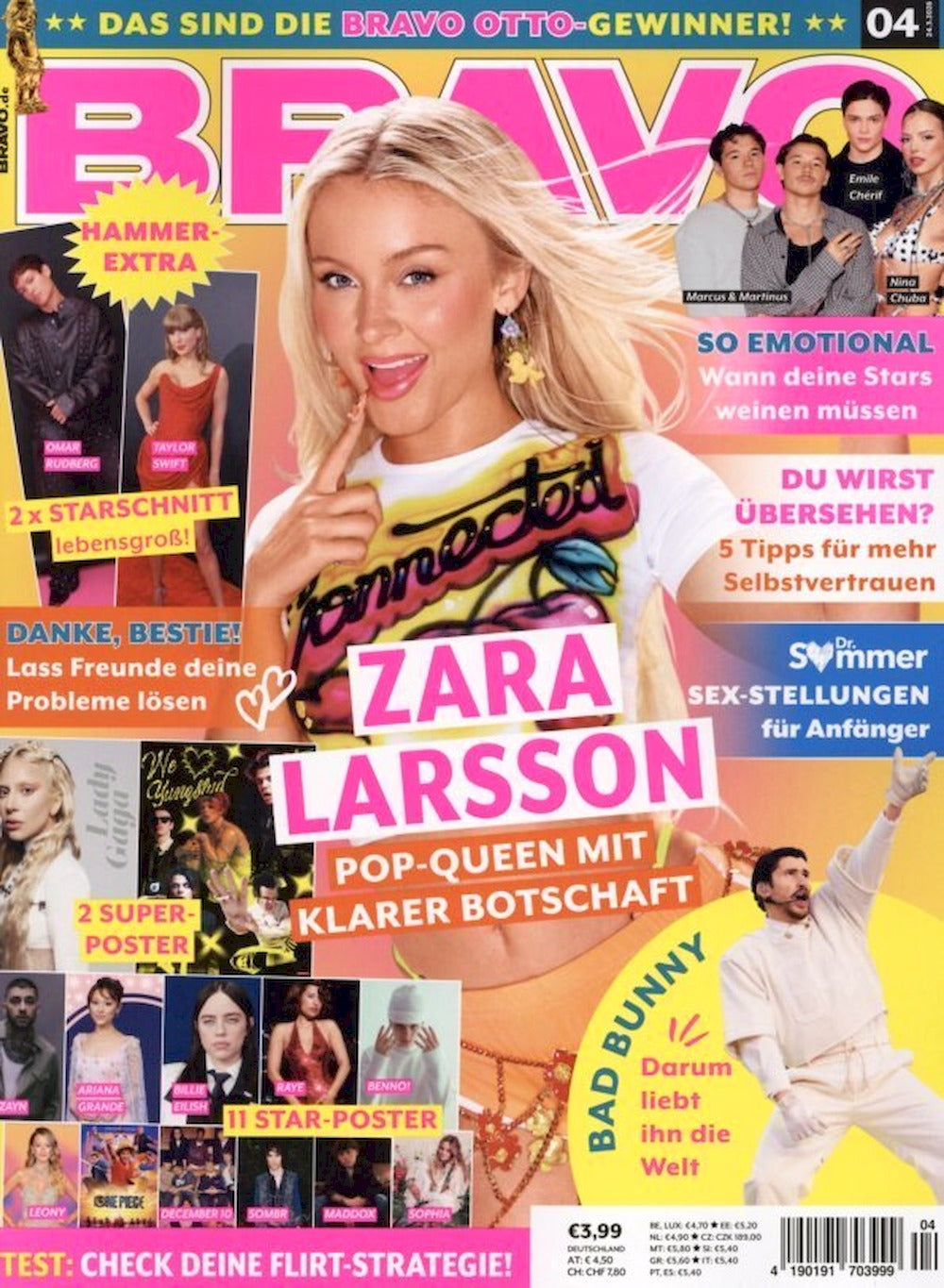Bravo Magazin Deutschland 2026-04 Zara Larsson Omar Rudberg Taylor Swift + Poster