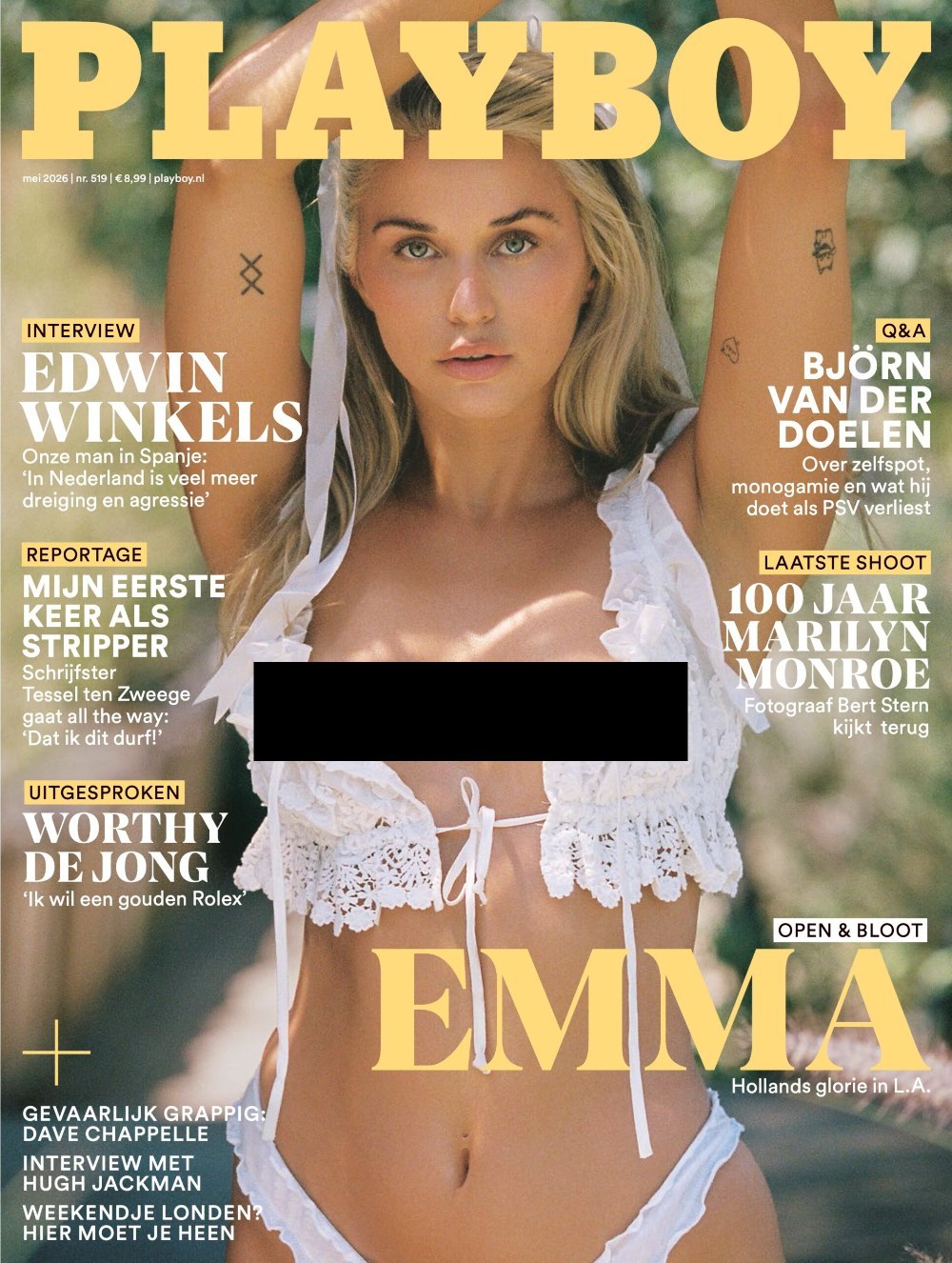 Playboy Magazine Netherlands 2026-05 Emma Edwin Winkels Björn van der Doelen Worthy de Jong