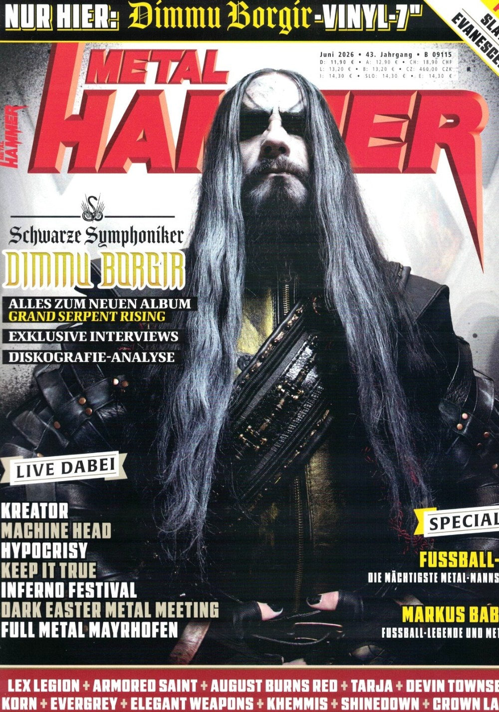 Metal Hammer Magazin Deutschland 2026-06 Dimmu Borgir Kreator Machine Head Hypocrisy Keep It True