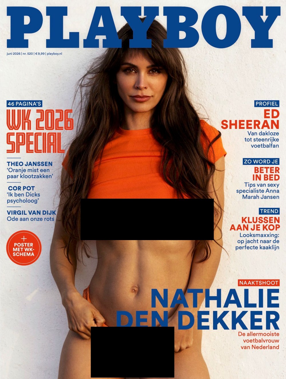 Playboy Magazin Niederlande 2026-06 Nathalie Den Dekker Ed Sheeran Theo Janssen Cor Pot Virgil Van Dijk #520