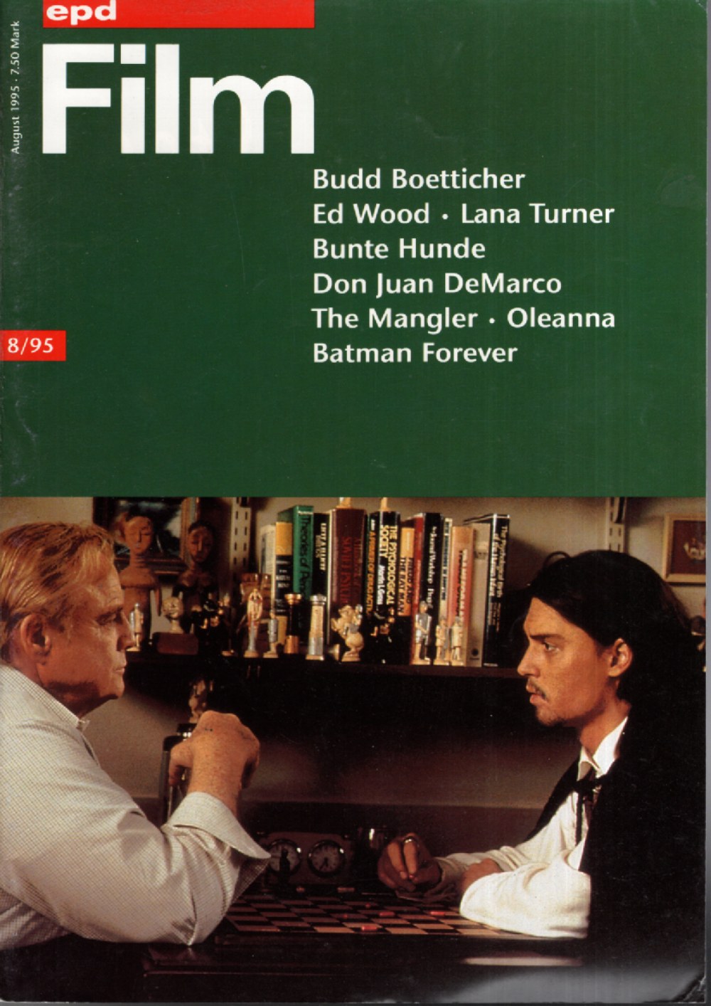 EPD Film Magazin Deutschland 1995-08 Marlon Brando Johnny Depp Budd Boetticher Ed Wood Lana Turner