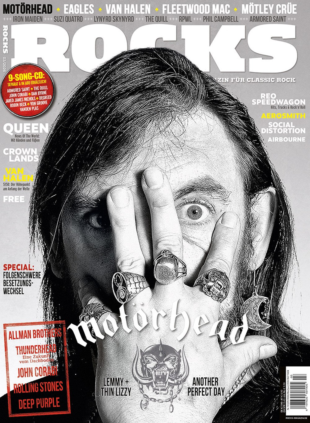 Rocks Magazin Deutschland 2026-03 Lemmy Kilmister John Corabi Phil Campbell Robin Beck Dan Byrne