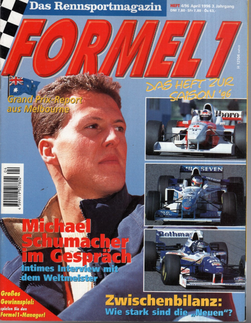 Formel 1 Magazin Deutschland 1996-04 Michael Schumacher