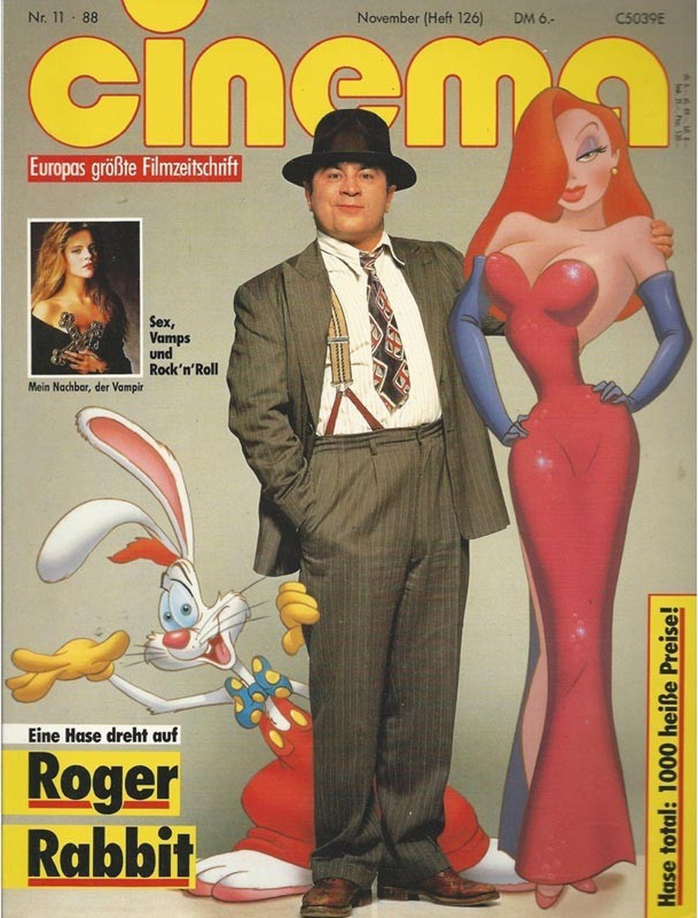 Cinema Magazin Deutschland 1988-11 Bob Hoskins Roger Rabbit Jessica Rabbit