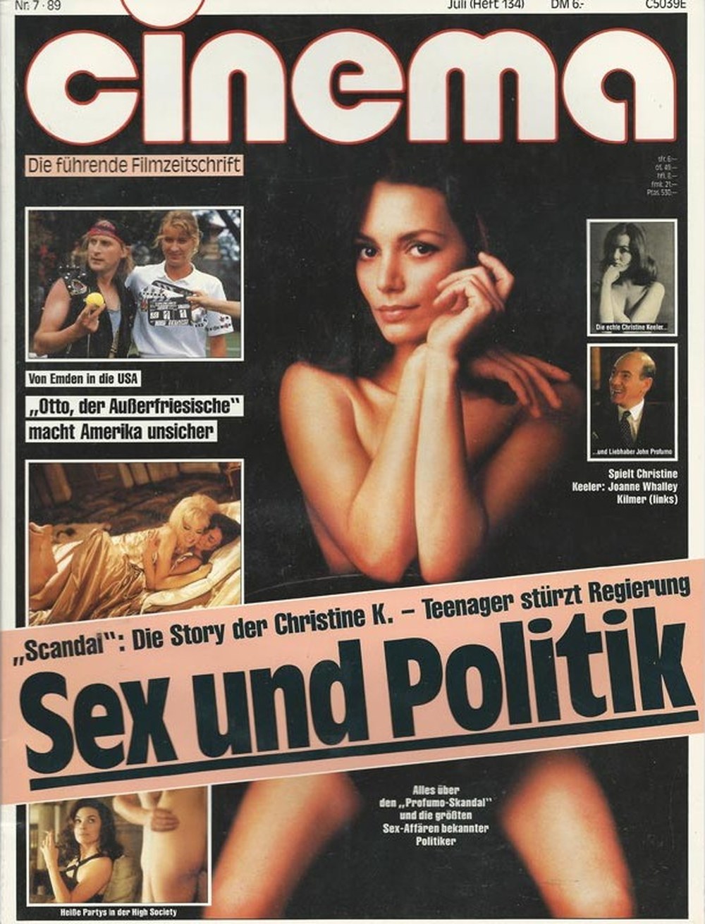 Cinema Magazin Deutschland 1989-07 Joanne Whalley Otto Waalkes Christine Keeler John Profumo