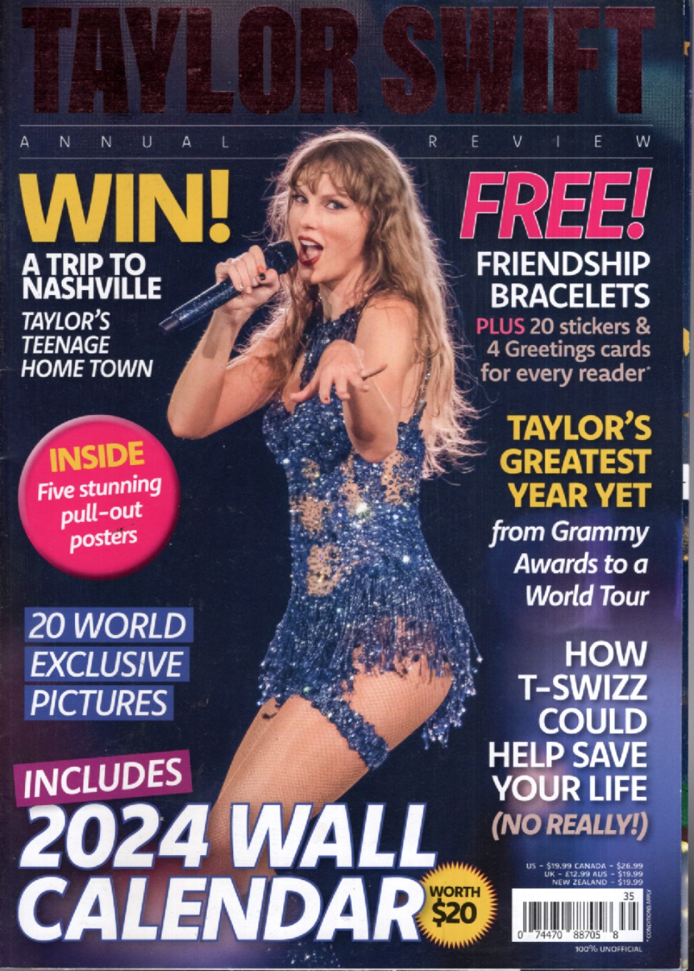 Taylor Swift Annual Review Magazin USA 2024 Taylor Swift + Poster