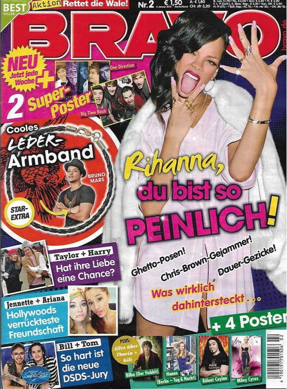 Bravo Magazin Deutschland 2013-02 Rihanna Bruno Mars Taylor Swift Harry Styles Jennette McCurdy