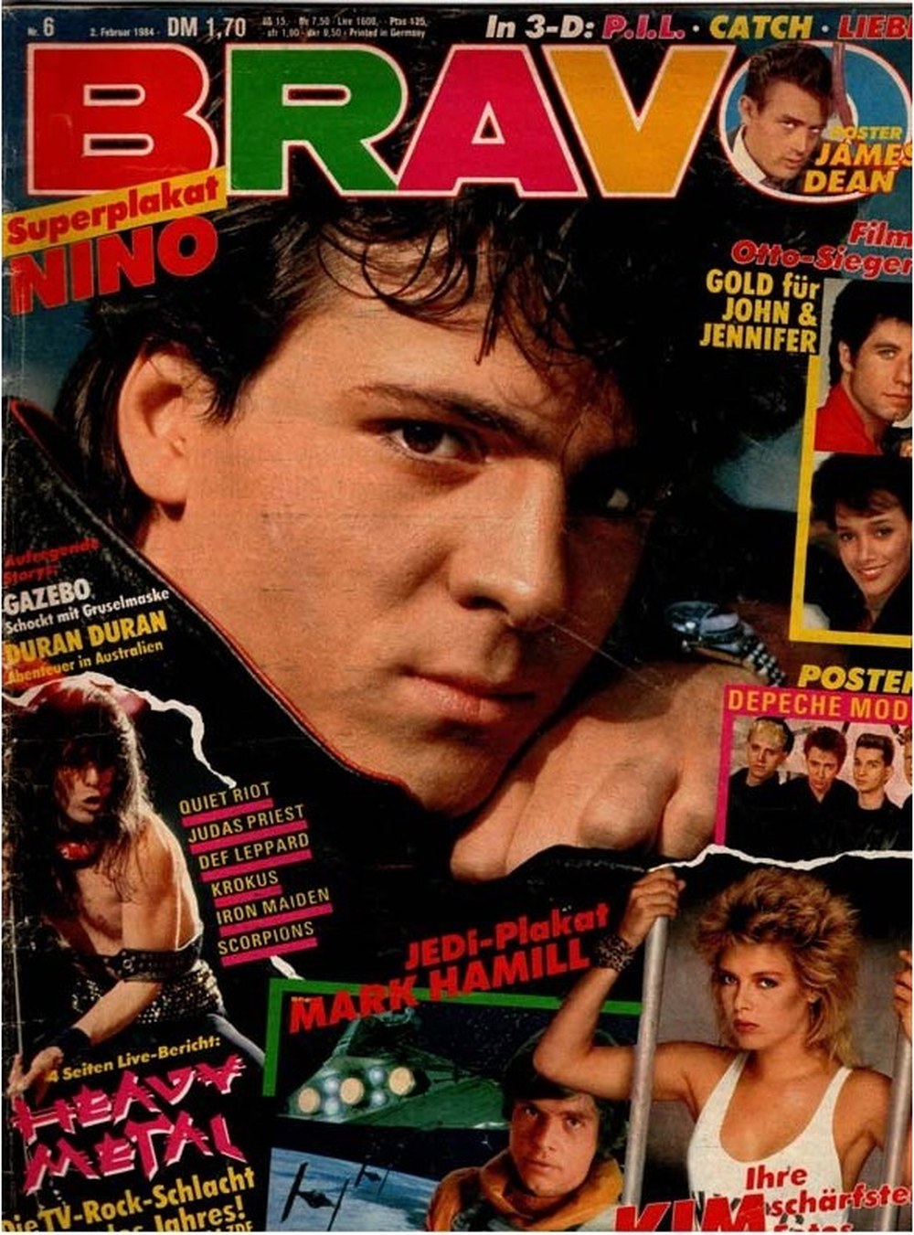 Bravo Magazin Deutschland 1984-06 Nino De Angelo Mark Hamill Kim Wilde James Dean John Travolta