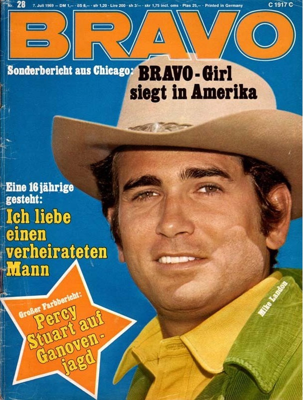 Bravo Magazin Deutschland 1969-28 Mike Landon