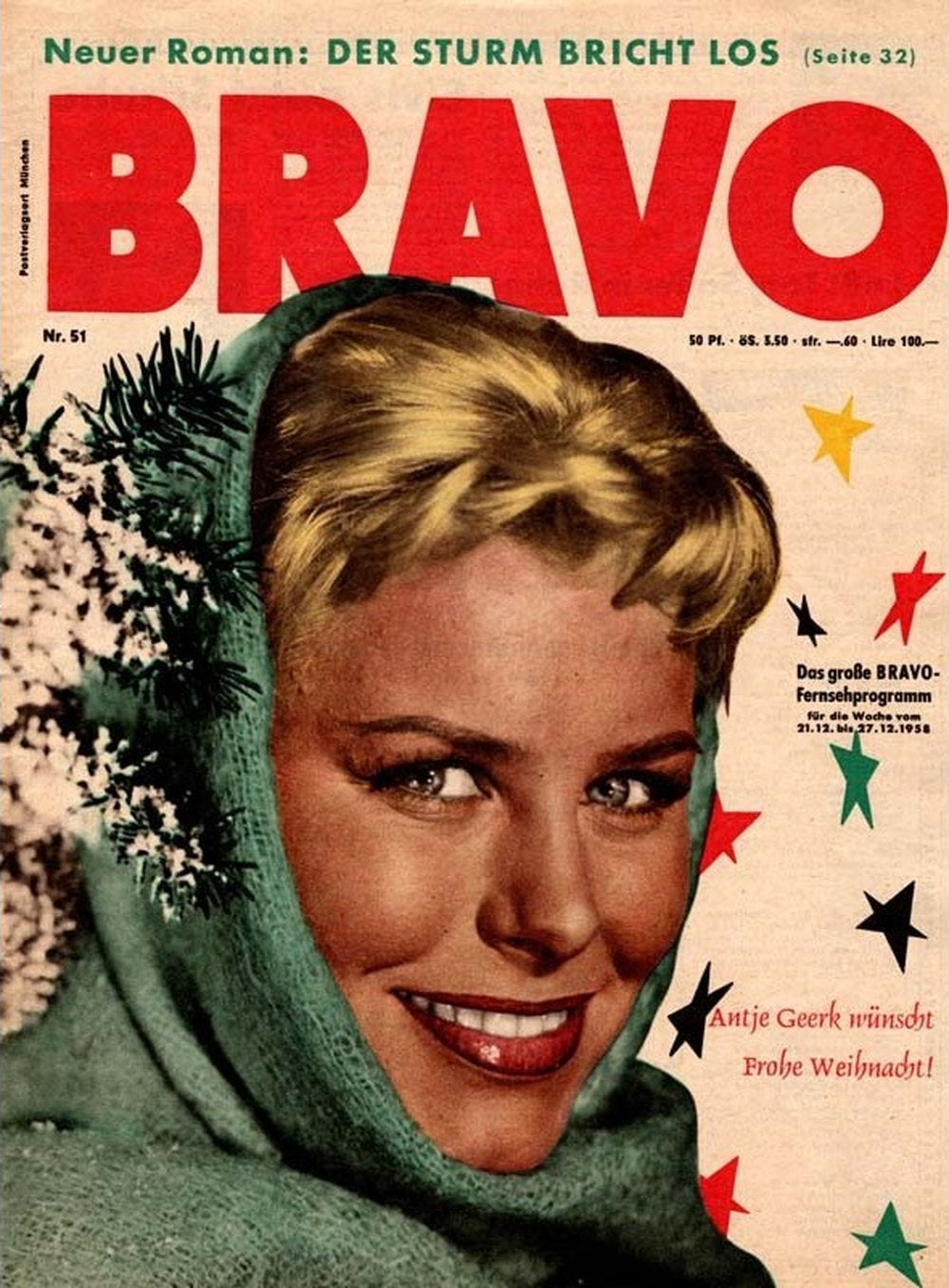 Bravo Magazin Deutschland 1958-51 Antje Geerk