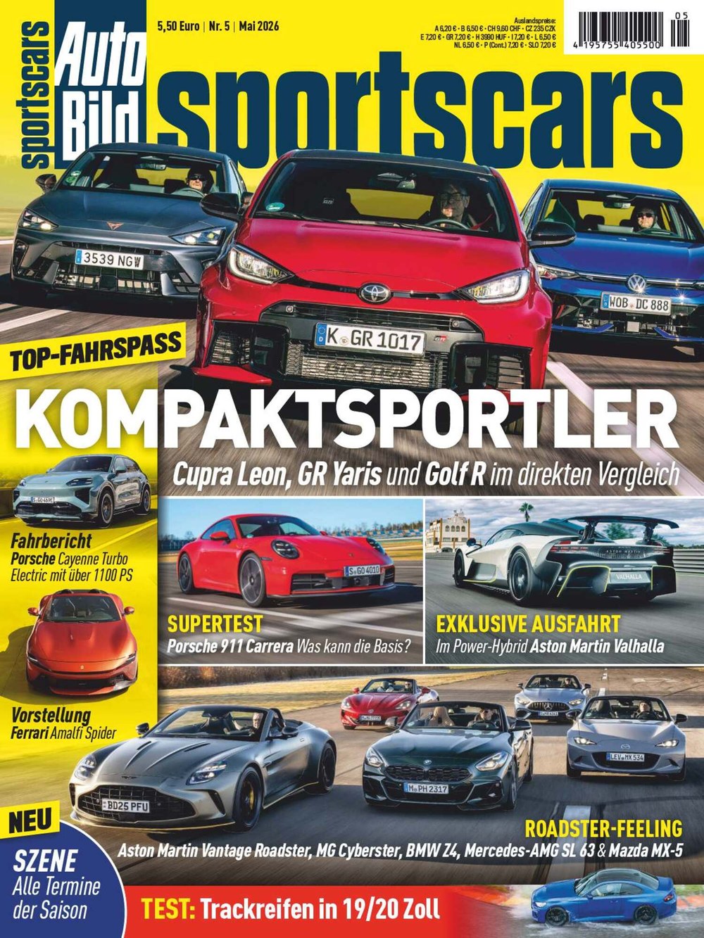 Auto Bild Magazin Deutschland 2026-05 Cupra Leon Toyota GR Yaris Volkswagen Golf R