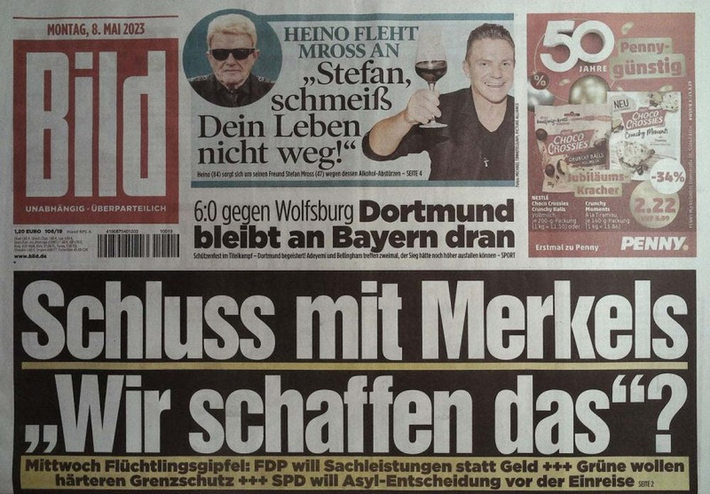 Bild Zeitung Magazin Deutschland 2023-05 Angela Merkel Heino Stefan Mross FDP Grüne