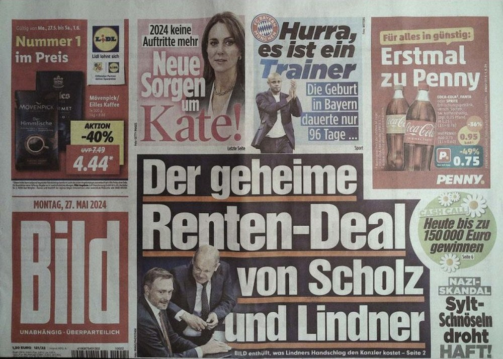 Bild Zeitung Magazin Deutschland 2024-05 Olaf Scholz Christian Lindner Catherine, Princess Of Wales