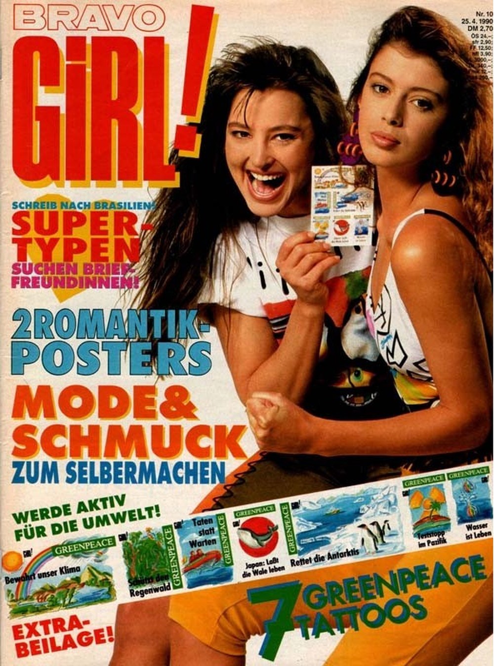 Bravo Girl Magazin Deutschland 1990-10 Greenpeace