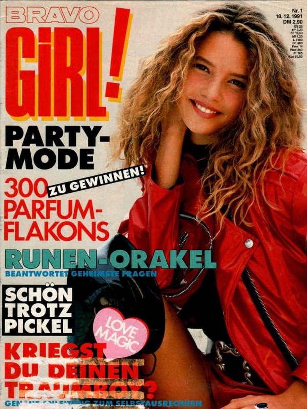 Bravo Girl Magazin Deutschland 1991-01 Partymode Parfum Runen-Orakel