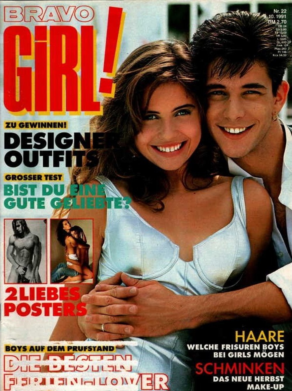 Bravo Girl Magazin Deutschland 1991-22 Designer-Mode Herbst-Make-up Frisuren