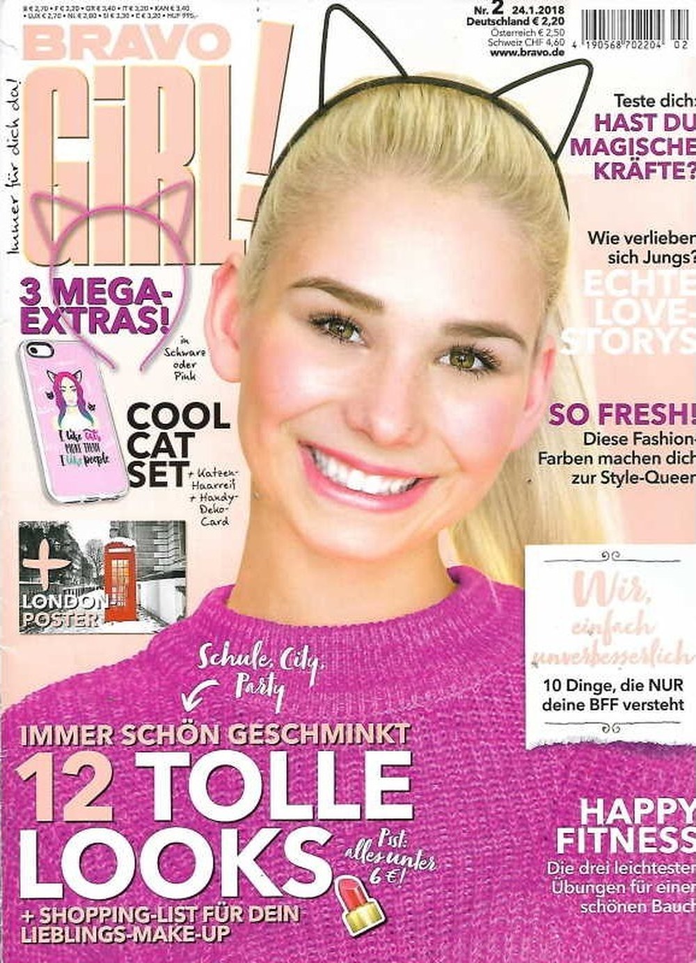 Bravo Girl Magazin Deutschland 2018-02 Lena Gercke