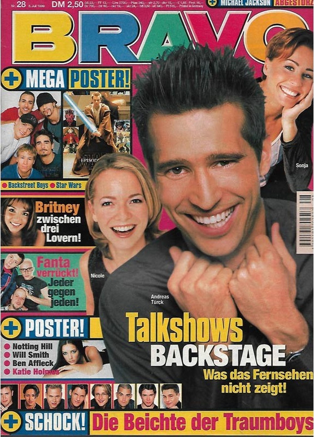 Bravo Magazin Deutschland 1999-28 Andreas Türck Sonja Zietlow Nicole Kidman Britney Spears Will Smith