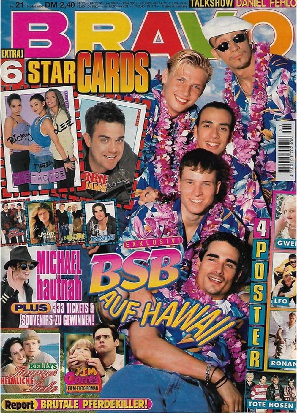 Bravo Magazin Deutschland 1997-21 Backstreet Boys Robbie Williams Tic Tac Toe Ricky Martin Jim Carrey