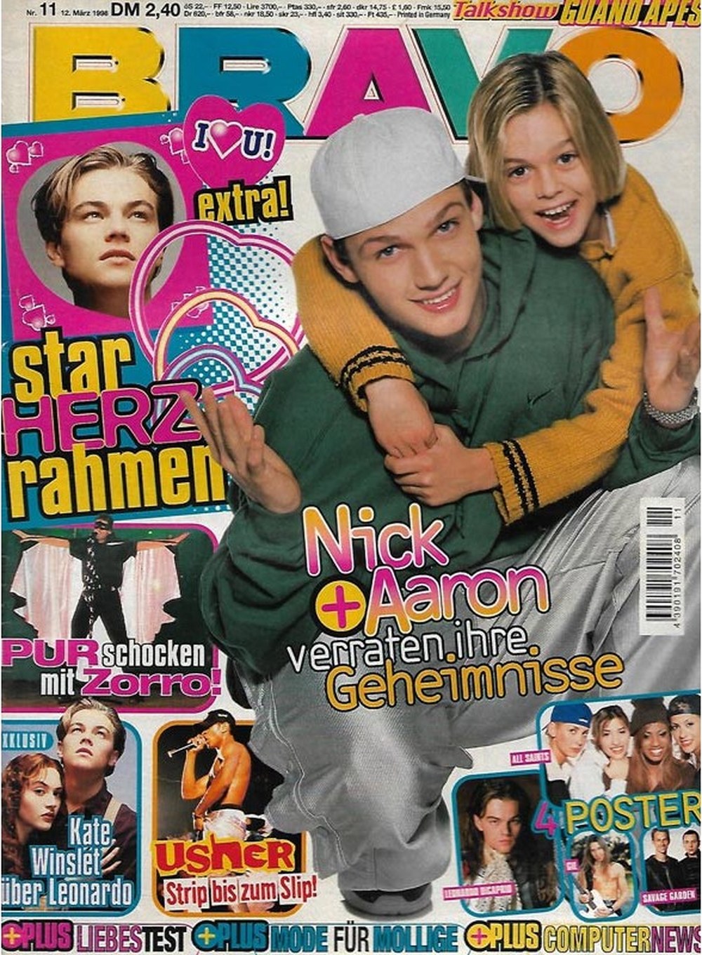 Bravo Magazin Deutschland 1998-11 Nick Carter Aaron Carter Leonardo DiCaprio Kate Winslet Usher