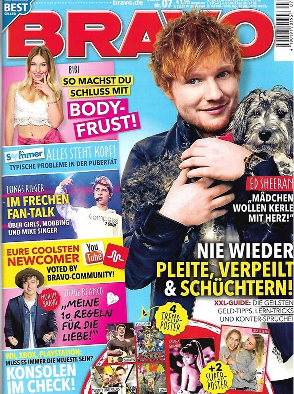 Bravo Magazin Deutschland 2017-07 Ed Sheeran Bibi (BibisBeautyPalace) Lukas Rieger Jorge Blanco Ariana Grande