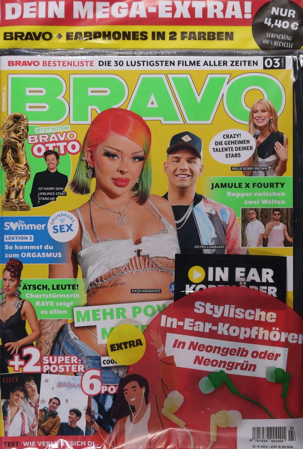 Bravo Plus Magazin Deutschland 2023-03 Katja Krasavice Pietro Lombardi Jamule Fourty Millie Bobby Brown