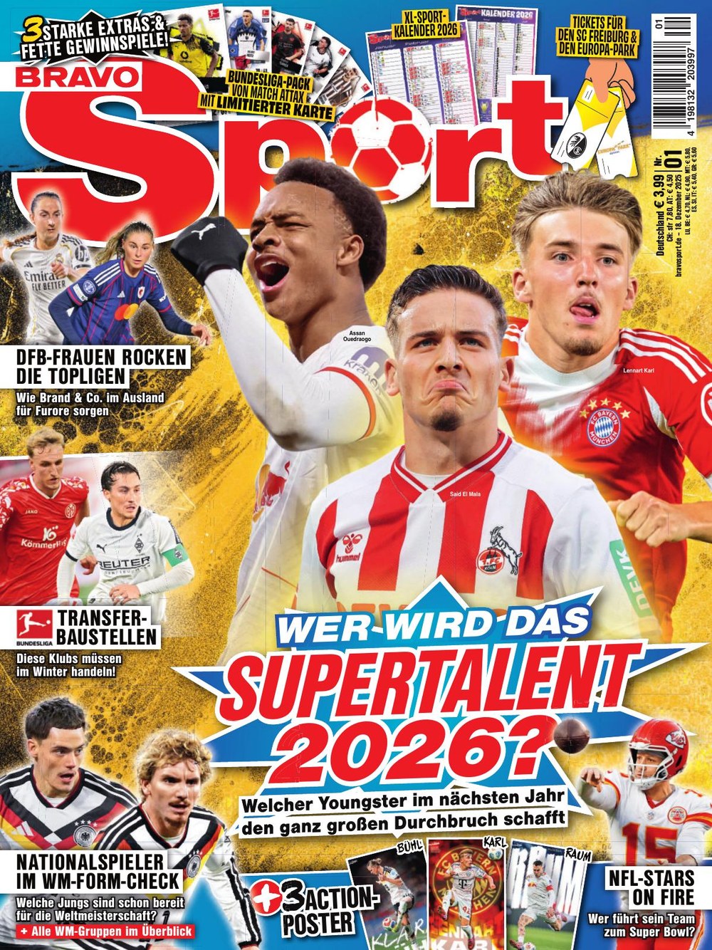 Bravo Sport Magazin Deutschland 2026-01 Said El Mala Asan Ouedraogo Lennart Karl Karim Adeyemi Giulia Gwinn