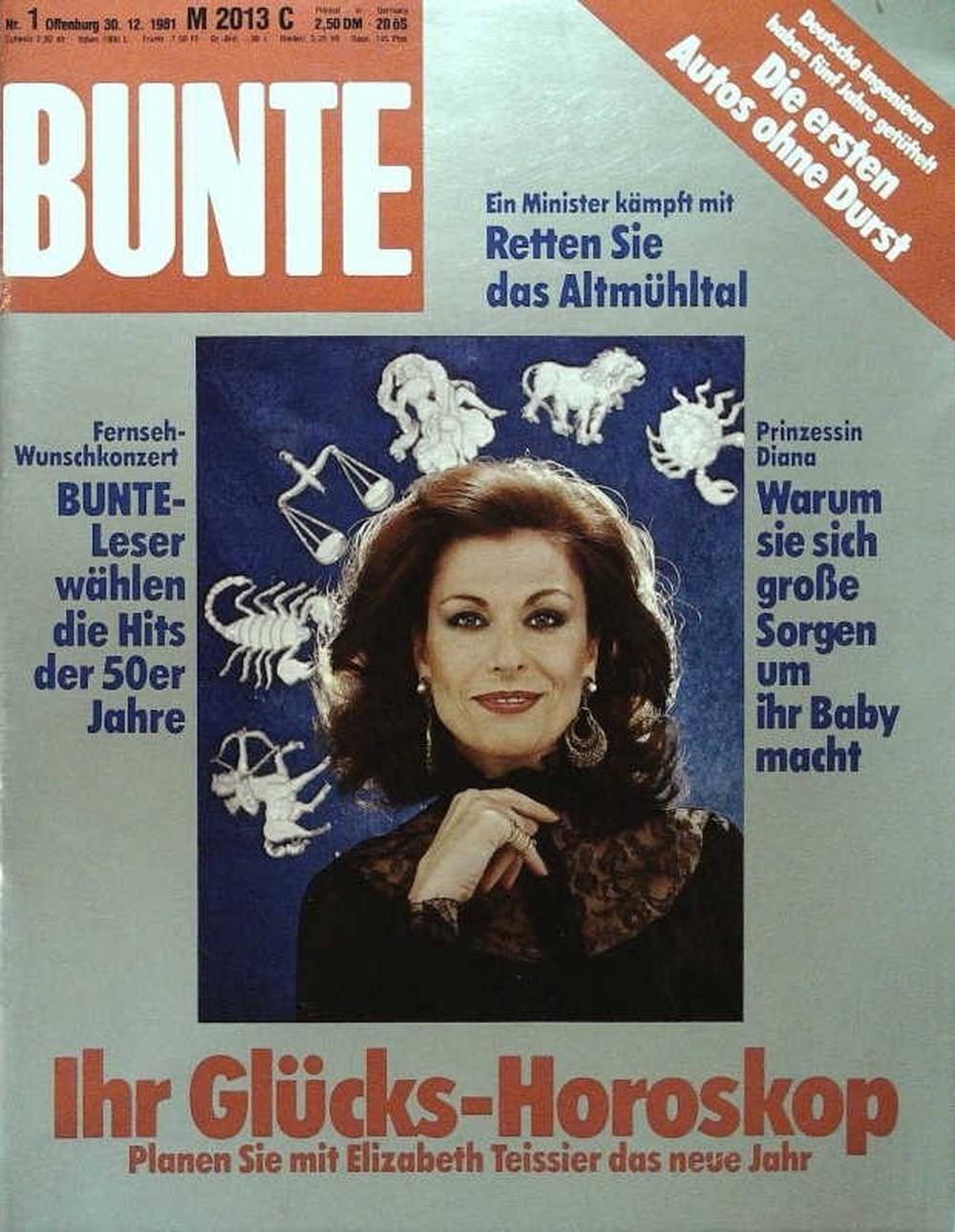 Bunte Magazin Deutschland 1981-01 Elizabeth Teissier Princess Diana
