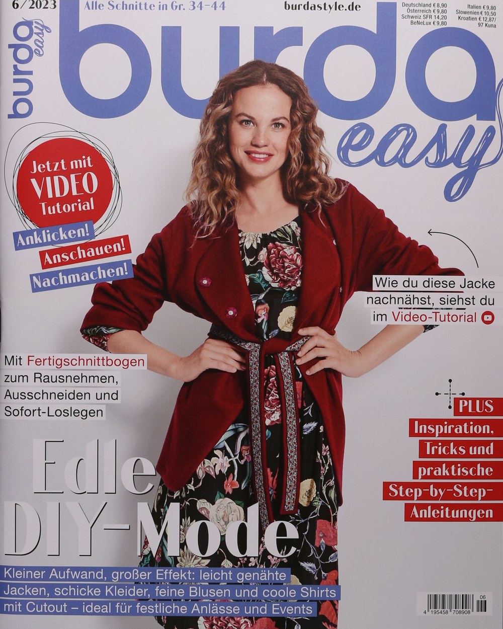 Burda Easy Magazin Deutschland 2023-06 DIY-Mode Nähen Schnittmuster