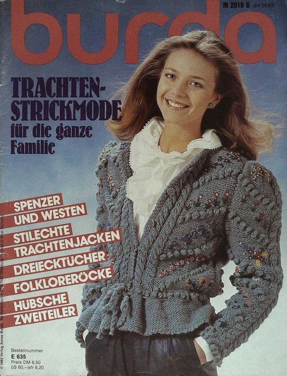 Burda Magazin Deutschland 1982-26 Trachtenstrickmode Stricken Spenzer
