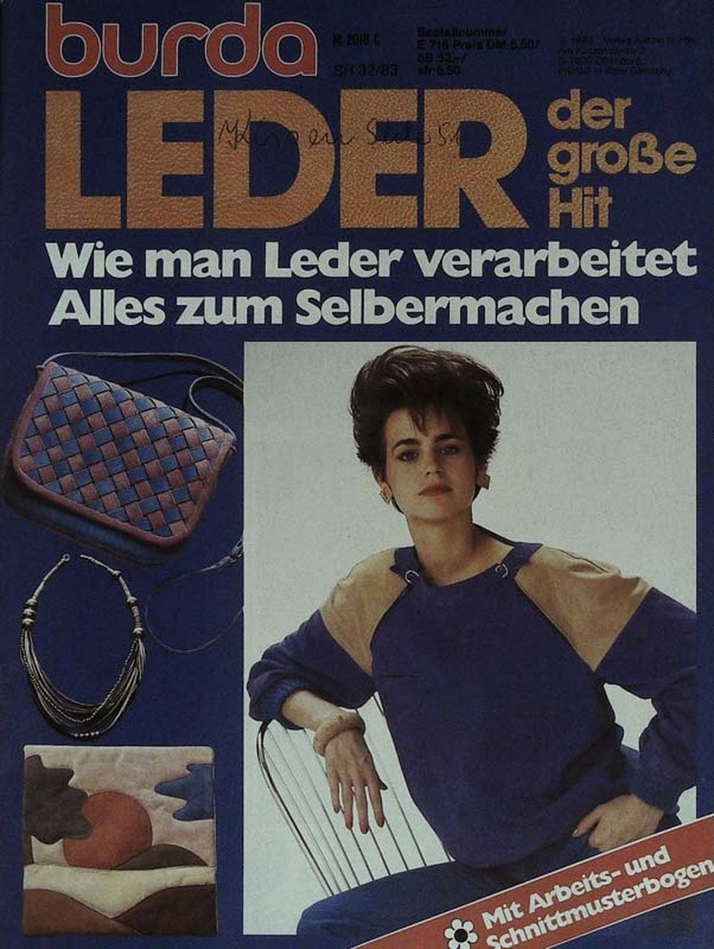 Burda Magazin Deutschland 1983-32 Leder Lederverarbeitung Selbermachen