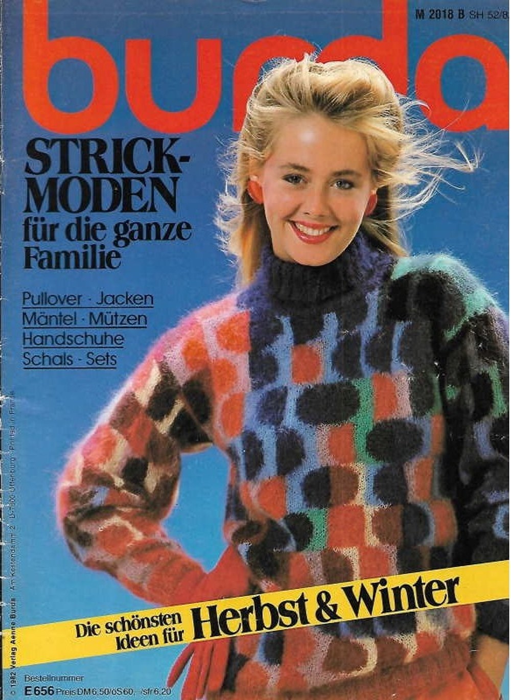 Burda Magazin Deutschland 1982-52 Strickmode Herbstmode Wintermode