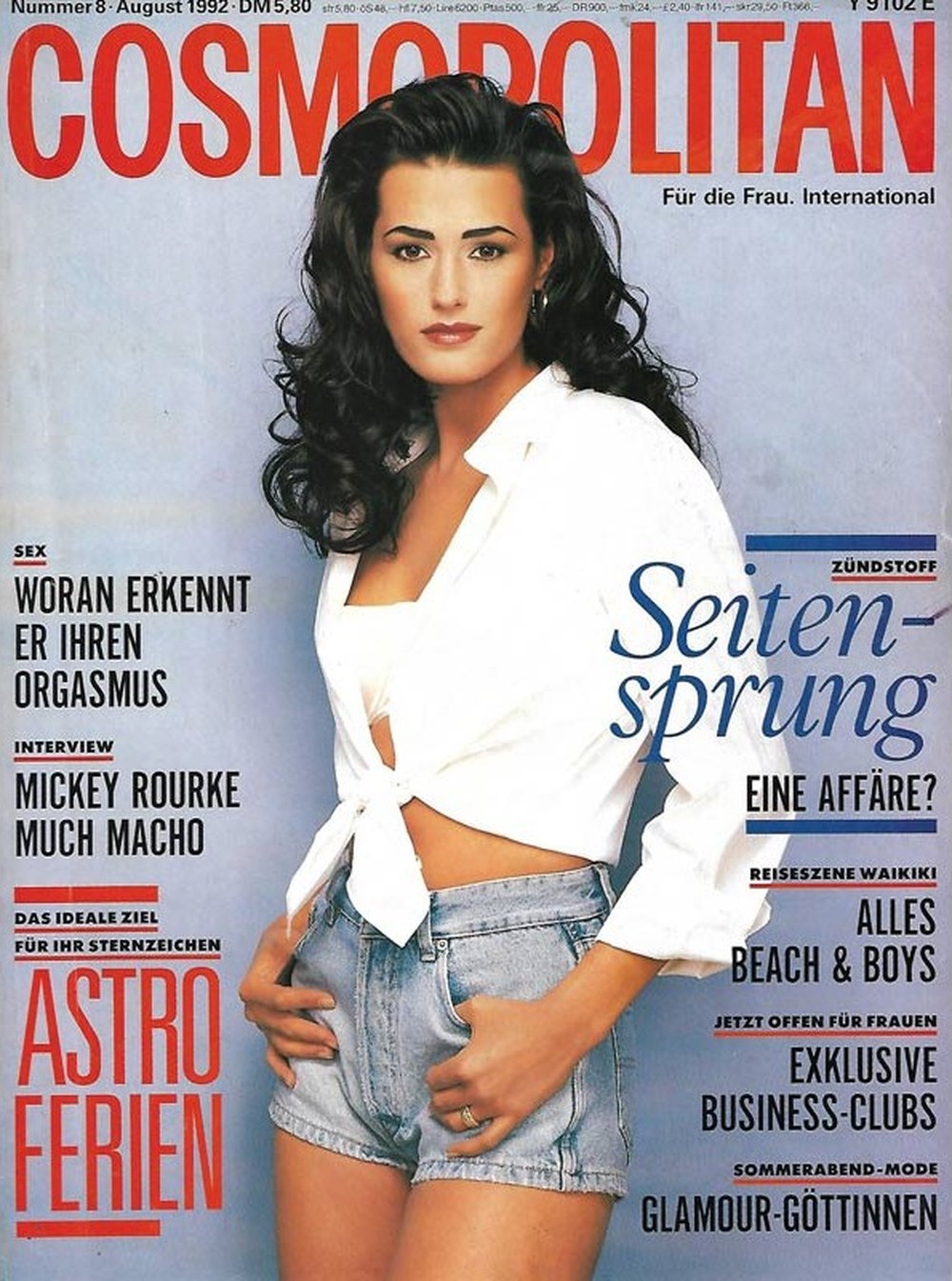 Cosmopolitan Magazin Deutschland 1992-08 Mickey Rourke
