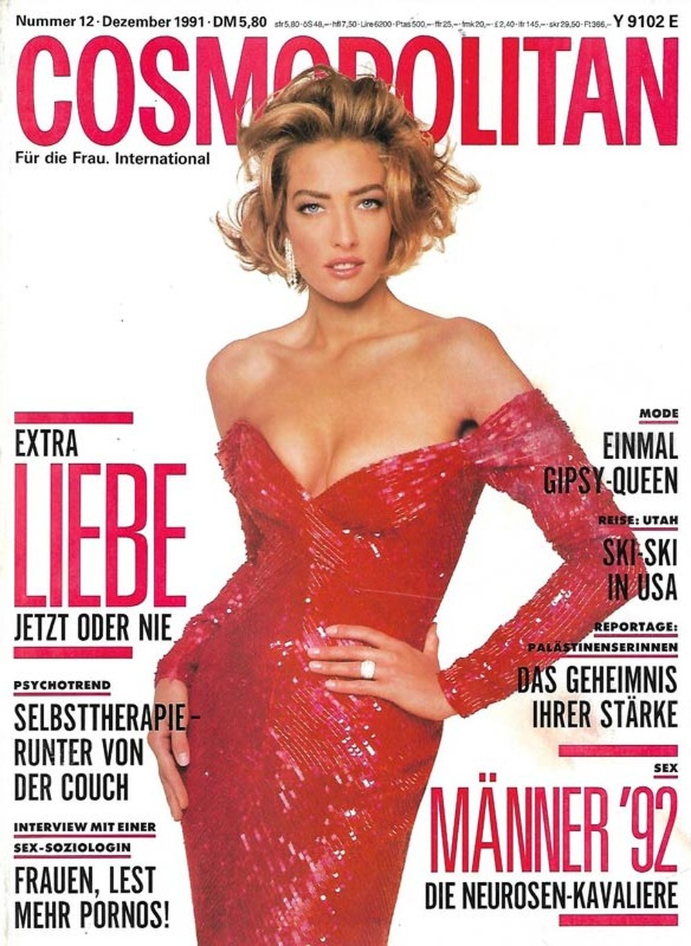 Cosmopolitan Magazin Deutschland 1991-12 Tatjana Patitz