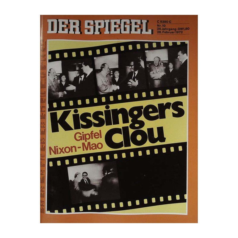 Der Spiegel Magazin Deutschland 1972-10 Henry Kissinger Richard Nixon Mao Zedong