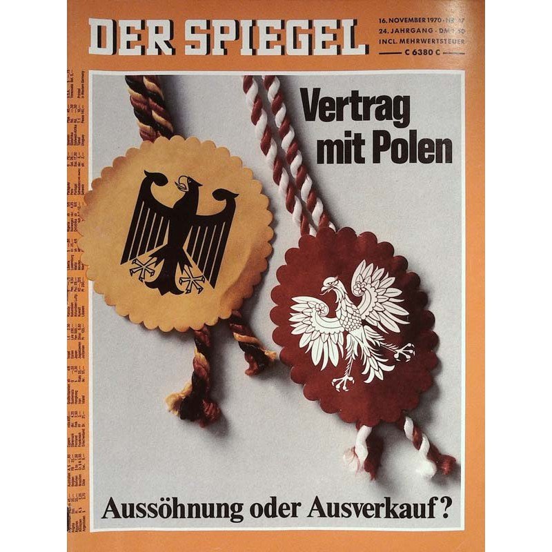 Der Spiegel Revista Alemania 1970-47 Edición original
