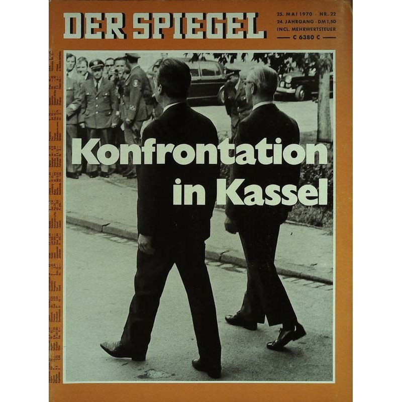 Der Spiegel Revista Alemania 1970-22 Willy Brandt Willi Stoph Edición original