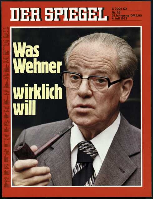 Der Spiegel Magazin Deutschland 1977-28 Herbert Wehner